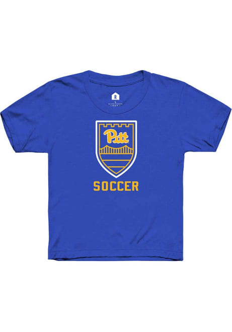 Youth Pitt Panthers Blue Rally Soccer Badge Short Sleeve T-Shirt