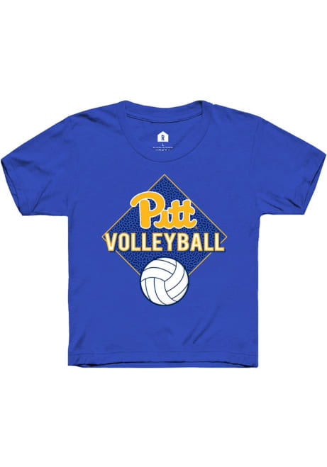 Youth Pitt Panthers Blue Rally Volleyball Diamond Short Sleeve T-Shirt