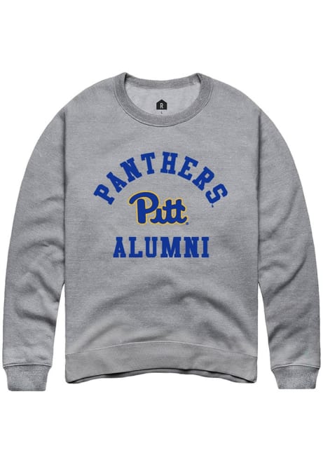 Mens Pitt Panthers Grey Rally Alumni Arch Crew Sweatshirt