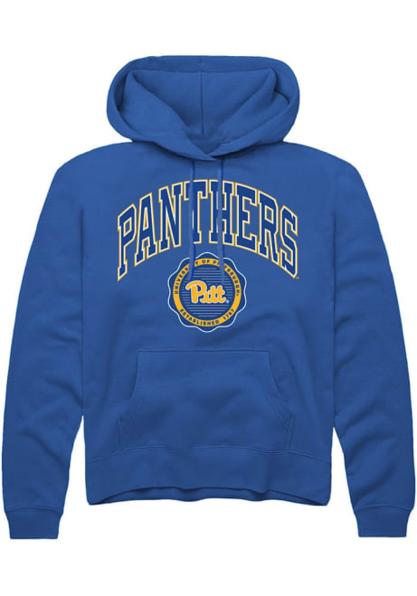 Mens Pitt Panthers Blue Rally Arch Seal Hooded Sweatshirt