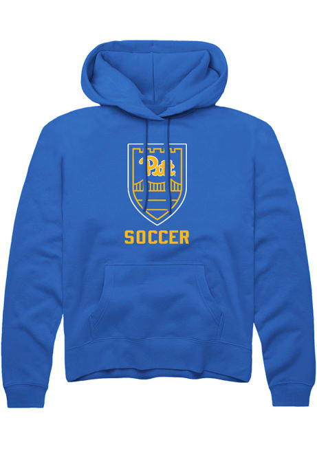 Mens Pitt Panthers Blue Rally Soccer Badge Hooded Sweatshirt