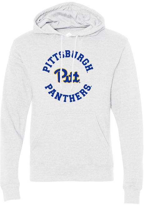 Mens Pitt Panthers White Rally Circle Arch Hooded Sweatshirt