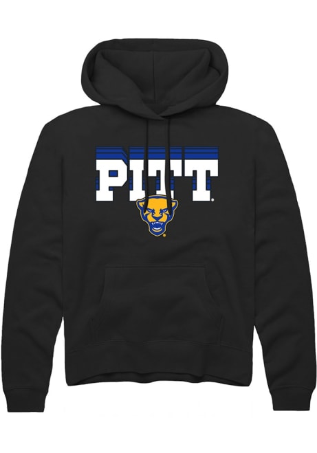 Mens Pitt Panthers Black Rally Repeat Hooded Sweatshirt