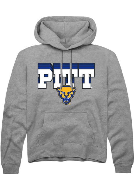 Mens Pitt Panthers Grey Rally Repeat Hooded Sweatshirt