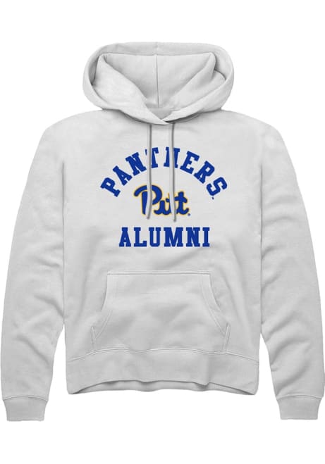 Mens Pitt Panthers White Rally Alumni Arch Hooded Sweatshirt