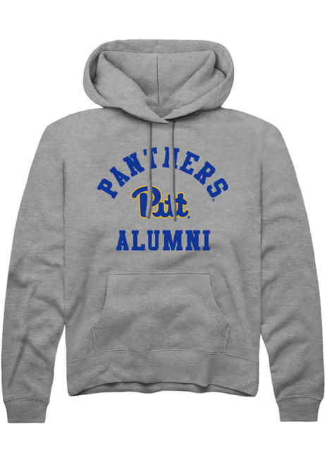 Mens Pitt Panthers Grey Rally Alumni Arch Hooded Sweatshirt