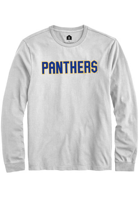 Mens Pitt Panthers White Rally Straight Block Tee