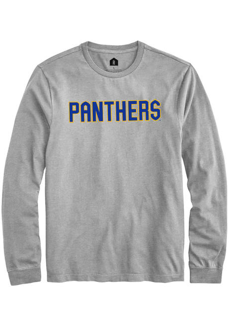 Mens Pitt Panthers Grey Rally Straight Block Tee