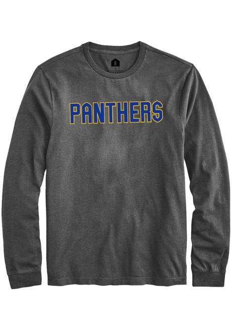 Mens Pitt Panthers Charcoal Rally Straight Block Tee