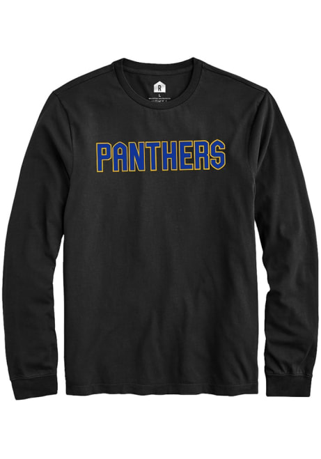 Mens Pitt Panthers Black Rally Straight Block Tee