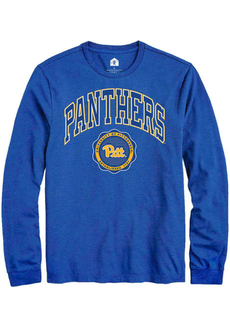 Mens Pitt Panthers Blue Rally Arch Seal Tee