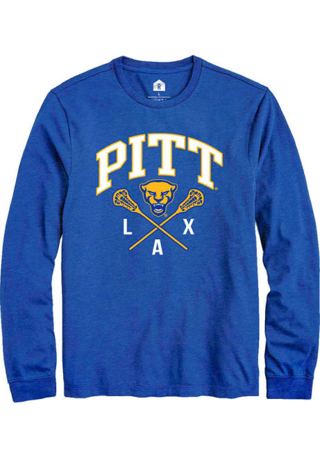 Mens Pitt Panthers Blue Rally Lacrosse Sticks Tee