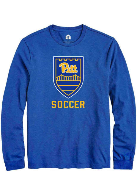 Mens Pitt Panthers Blue Rally Soccer Badge Tee