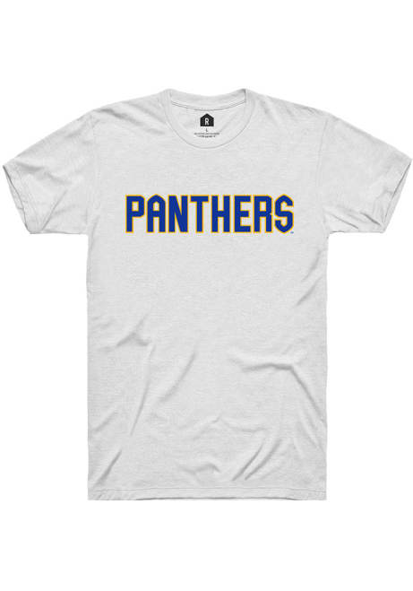 Pitt Panthers White Rally Straight Block Short Sleeve T Shirt