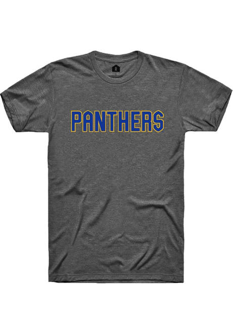 Pitt Panthers Charcoal Rally Straight Block Short Sleeve T Shirt