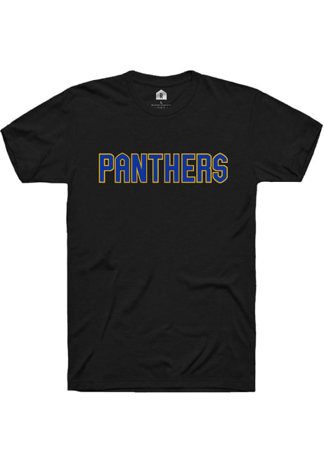 Pitt Panthers Black Rally Straight Block Short Sleeve T Shirt