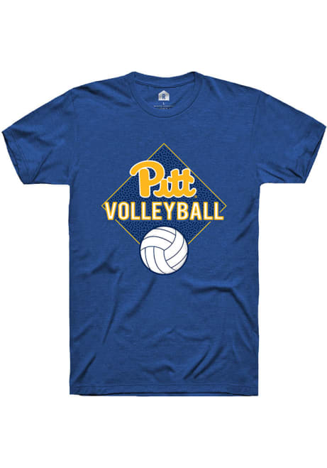 Pitt Panthers Blue Rally Volleyball Diamond Short Sleeve T Shirt