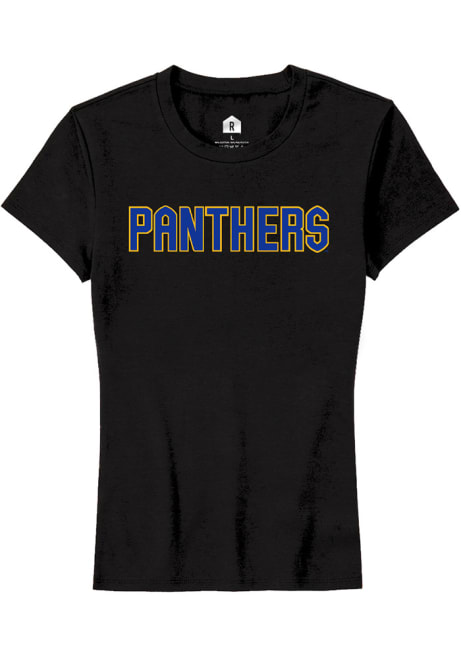 Pitt Panthers Black Rally Straight Block Short Sleeve T-Shirt