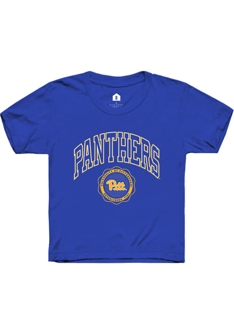 Pitt Panthers Blue Rally Arch Seal Short Sleeve T-Shirt