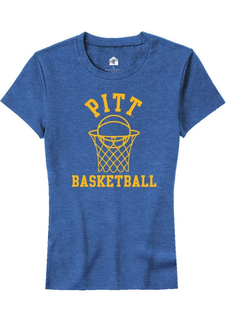 Pitt Panthers Blue Rally Basketball Net Short Sleeve T-Shirt