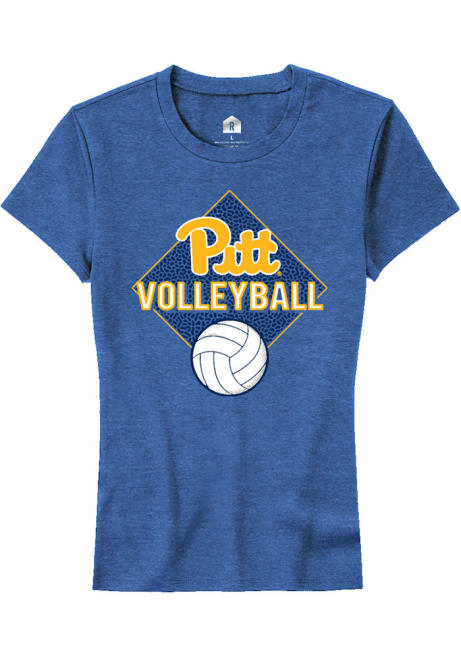 Pitt Panthers Blue Rally Volleyball Diamond Short Sleeve T-Shirt