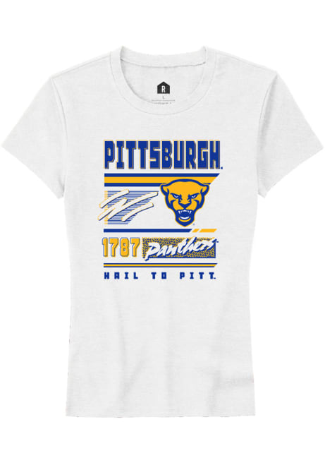 Pitt Panthers White Rally Retro Short Sleeve T-Shirt