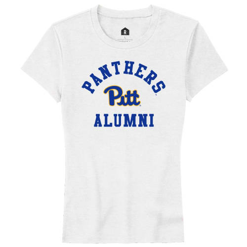 Pitt Panthers White Rally Alumni Arch Short Sleeve T-Shirt