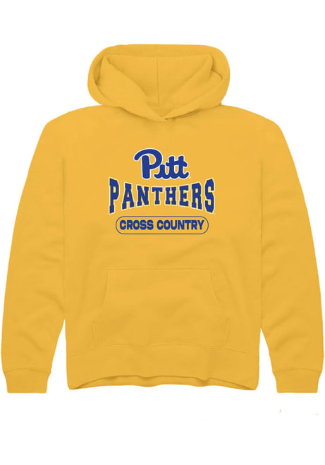 Youth Pitt Panthers Gold Rally Cross Country Long Sleeve Hooded Sweatshirt