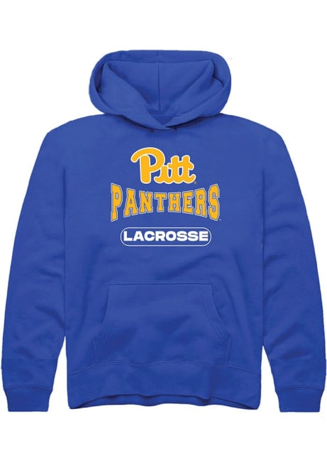 Youth Pitt Panthers Blue Rally Lacrosse Long Sleeve Hooded Sweatshirt