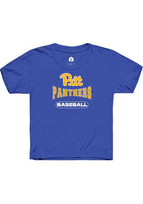 Youth Pitt Panthers Blue Rally Baseball Short Sleeve T-Shirt