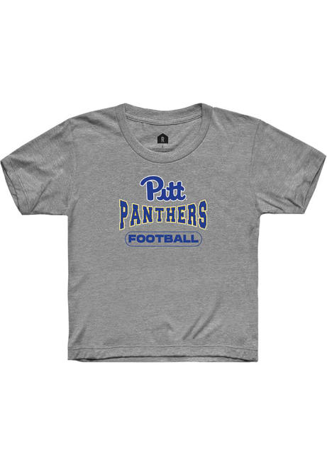 Youth Pitt Panthers Grey Rally Football Wordmark Short Sleeve T-Shirt