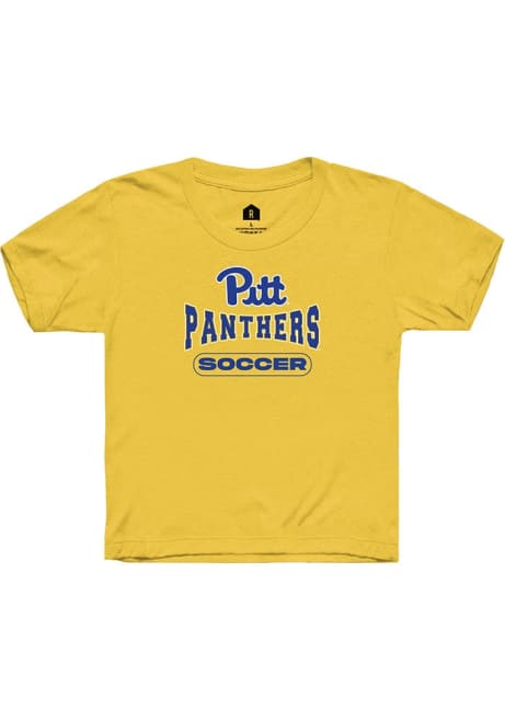 Youth Pitt Panthers Yellow Rally Soccer Short Sleeve T-Shirt