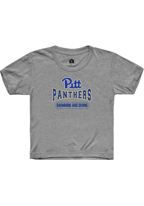 Youth Pitt Panthers Grey Rally Swimming and Diving Wordmark Short Sleeve T-Shirt