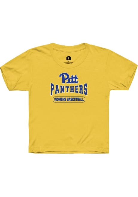 Youth Pitt Panthers Yellow Rally Womens Basketball Short Sleeve T-Shirt