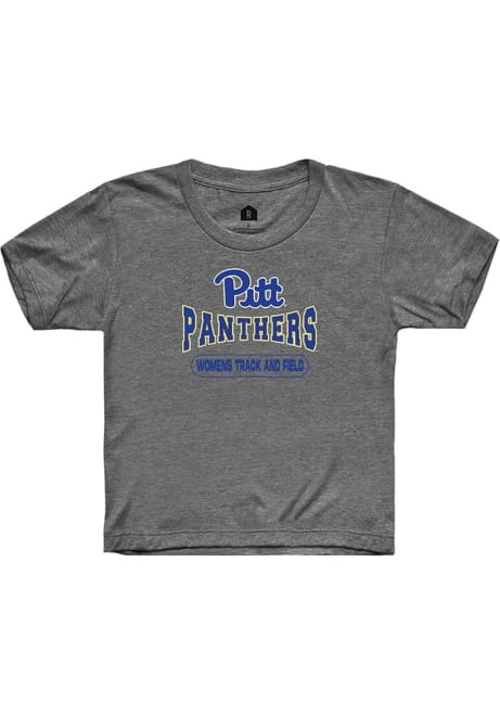 Youth Pitt Panthers Charcoal Rally Womens Track & Field Wordmark Short Sleeve T-Shirt