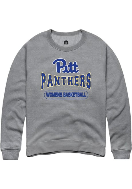 Mens Pitt Panthers Grey Rally Womens Basketball Wordmark Crew Sweatshirt