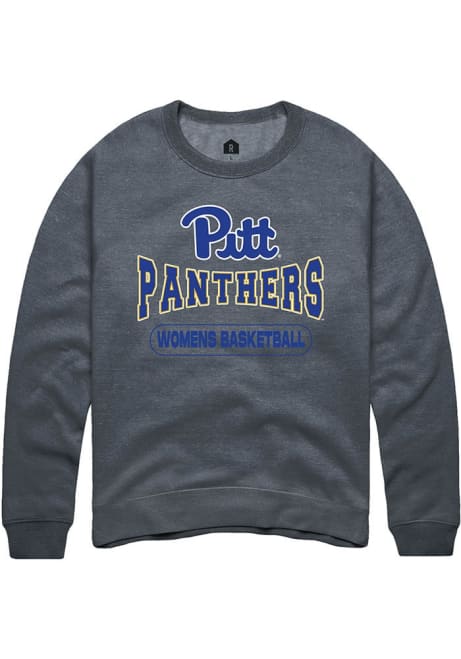 Mens Pitt Panthers Charcoal Rally Womens Basketball Wordmark Crew Sweatshirt