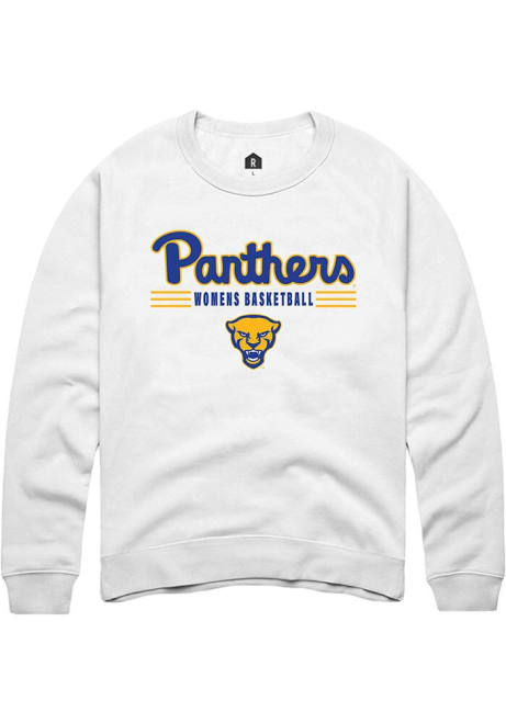 Mens Pitt Panthers White Rally Womens Basketball Crew Sweatshirt