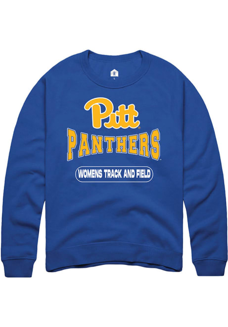 Mens Pitt Panthers Blue Rally Womens Track and Field Crew Sweatshirt