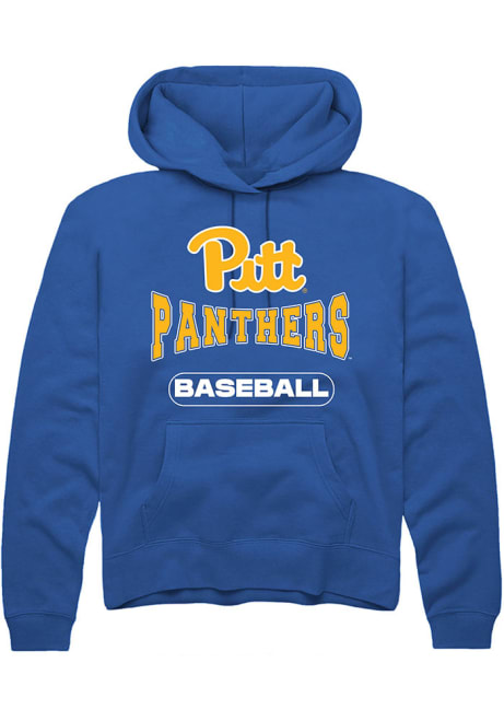 Mens Pitt Panthers Blue Rally Baseball Hooded Sweatshirt