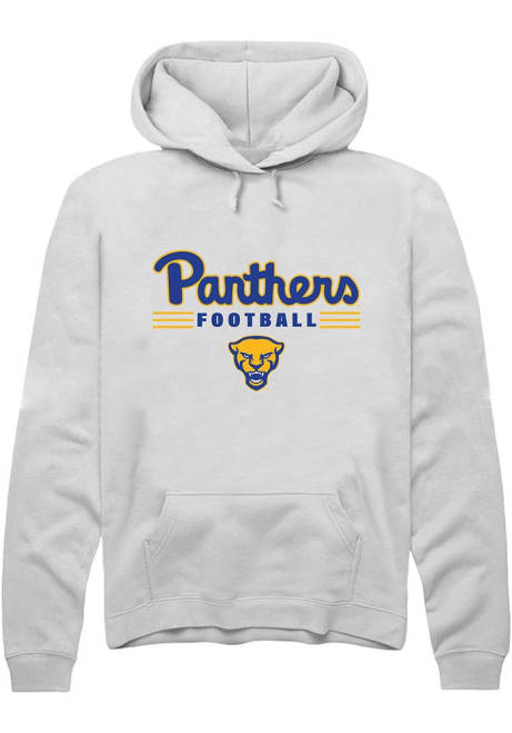 Mens Pitt Panthers White Rally Football Hooded Sweatshirt