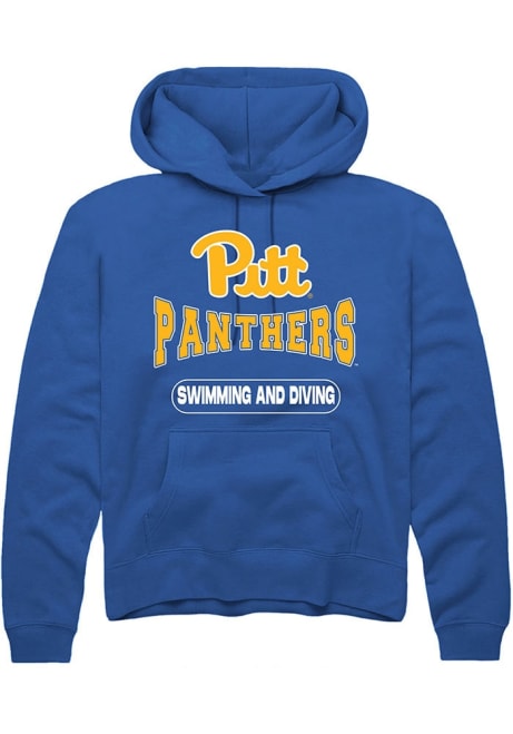 Mens Pitt Panthers Blue Rally Swimming and Diving Hooded Sweatshirt