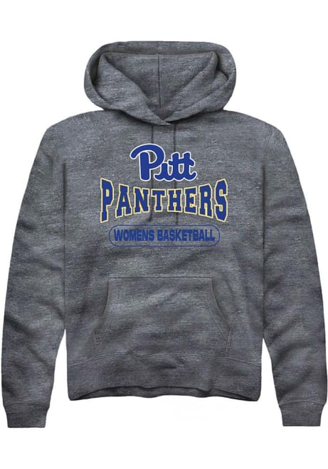 Mens Pitt Panthers Charcoal Rally Womens Basketball Wordmark Hooded Sweatshirt