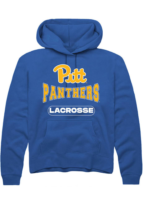 Mens Pitt Panthers Blue Rally Lacrosse Hooded Sweatshirt