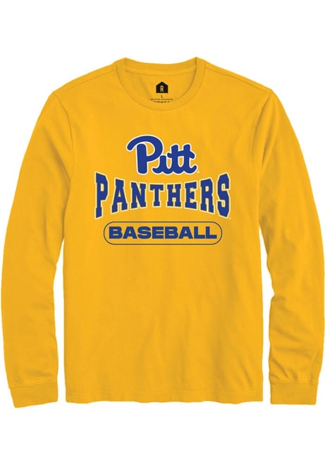 Mens Pitt Panthers Gold Rally Baseball Tee