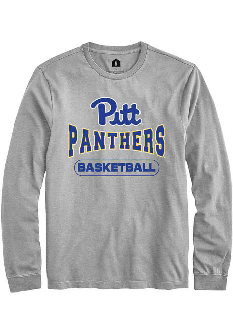 Mens Pitt Panthers Grey Rally Basketball Wordmark Tee