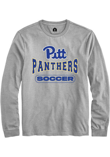 Mens Pitt Panthers Grey Rally Soccer Wordmark Tee