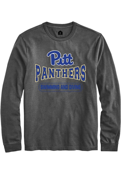 Mens Pitt Panthers Charcoal Rally Swimming & Diving Wordmark Tee