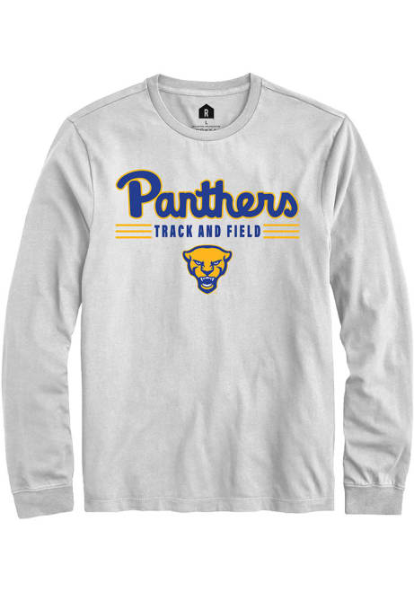 Mens Pitt Panthers White Rally Track and Field Tee