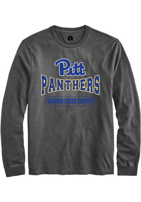 Mens Pitt Panthers Charcoal Rally Womens Cross Country Wordmark Tee